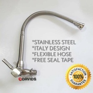 Kran Angsa Cuci Piring Fleksibel Keran Dapur Leher Minimalis Stainless Ernesto