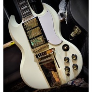 Epiphone Inspired by Gibson Custom Shop 1963 SG Custom Reissue in Classic White VOS with Maestro Vib