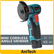 Mini Cordless Angle Grinder Brushless Grinder Battery Portable 12V 80mm 3" Polishing Machine Diamond