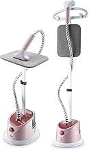 Clothes Household Vertical Garment Steamer 1800W Small Hanging Ironing Machine Steam Iron Hand-Held Ironing Machine, with Ironing Board And 1.7L Water Tank,Pink