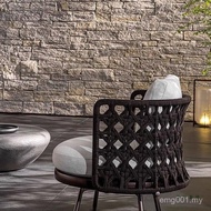 Combination Garden Small Balcony Outdoor Furniture Solid Wood Art Sunscreen Villa Sofa Rattan Chair 