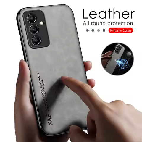 Sumsung A54 case plain leather magnetic cover For Samsung Galaxy A54 5G A 54 54A 6.4inch soft frame 