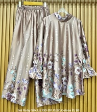 ONESET TUNIK SILK PREMIUM//SETELAN TUNIK WANITA JUMBO