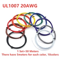 【✆New✆】 fka5 10 Colors 50m Ul1007 20awg Wire Electronic Cable Jump Wire 1.8mm Pvc Cable