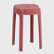 【好氣氛家居】繽紛亮色可疊放造型塑膠椅-六入組(七色可選) 紅色