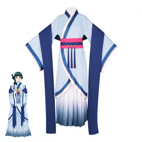 Maomao Costume Cosplay Dress Maomao Outfit Blue Women Hanfu Uniform Kimono Tops Skirts Set