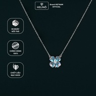 Women's gift HELINO four-leaf clover heart-shaped silver necklace with lucky color-changing Moonston
