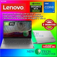#LT170 USED LENOVO THINKBOOOK 15P G2 Gaming Laptop INTEL I7-11800H 16GB 512GB SSD NVIDIA RTX3050 4GB