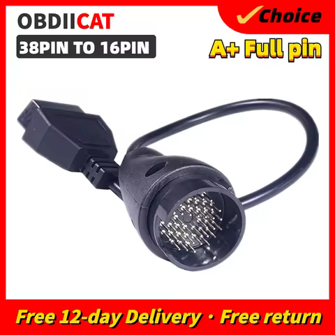 Full 38pin to 16pin OBD2 Connector for B-en-z 38 Pin OBD2 16 Pin Female Adapter Connector Cable 38pi