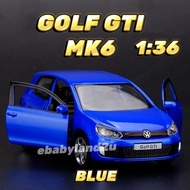 Die Cast 1:36 Golf GTI MK6 Dodge Challenger SRT Demon Camaro SS 1969 Diecast Car Collection