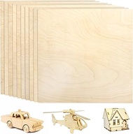 Yarlung 10 Pack Baltic Birch Plywood, 11.8 x 11.8 x 1/4 Inch Baltic Birch Wood Sheets, 6mm Unfinishe