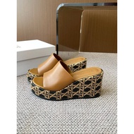 Waterproof Thick-Soled Wedge Heel Slippers - 9cm Heel with 3cm Platform