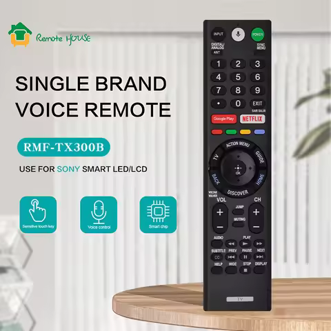 Voice Remote Control RMF-TX300B Replacement For Sony 4K Ultra HD Smart LED TV XBR-43X800E KDL-50W850