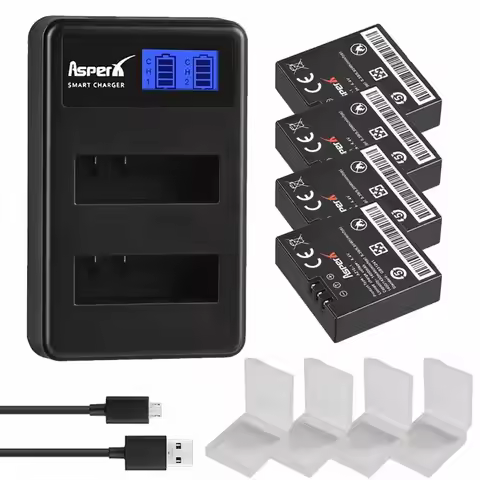 1400mAh 3.85V Battery AZ16-1 AZ16 1 Bateria + LCD USB Dual Charger for Xiaomi Yi 2 4K Original Xiao