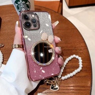 Phone Case For Realme 14x 14 13 12 11 11x 12x 9 Pro Plus 5G Luxury Mirror Soft Shockproof Back Cover