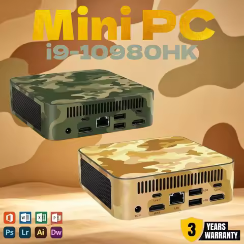 Mini PC Camouflage Colors All-in-one Portable Gaming Desktop Intel i9 10980HK 16GB 32GB RAM 1TB SSD 