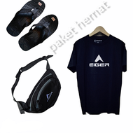 PAKET LENGKAP SUPER MURAH SANDAL ERGER TAS SELEMPANG EIGER KAOS EIGER SENDAL GUNUNG TERBARU / SAND