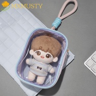 MXMUSTY 10cm Transparent Doll Bag, Portable Clear Doll Storage Bag, Dolls Walking Bag Zipper PVC Dis