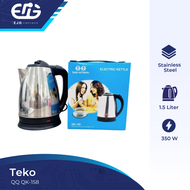 QQ electric kettle/teko 1,5L stainless QK 158