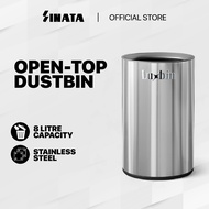 Dustbin Stainless Steel Toilet Dustbin Rubbish Bin Room Trash Can Bin 8L Anti-Slip Dustbin