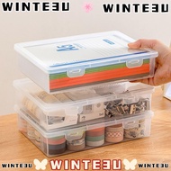WINTE3U 1Pcs A4 A5 File Organizer, Transparent Plastic Document Storage Container, Dustproof Large C