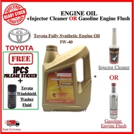 Toyota 5W40 Fully Synthetic SN/CF 5W40 Genuine Engine oil 4L + Oil Filter + Injector Cleaner + Gasoline Engine Flush