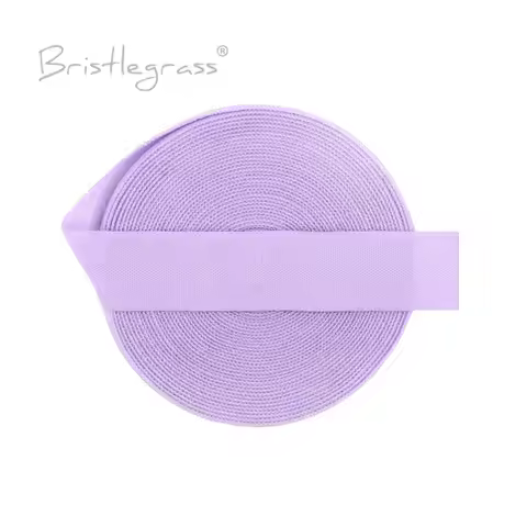 BRISTLEGRASS 2 5 10 Yard 5/8" 15mm Solid Matte Non-Shiny FOE Fold Over Elastics Spandex Band Hair Ti