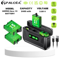 PALO 3-slot charger for GOPRO Hero 13 Battery 2400mAh GOPRO 13 Battery