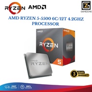 AMD RYZEN 5 5500 WITH WRAITH STEALTH COOLER AMD AM4 CPU PROCESSOR