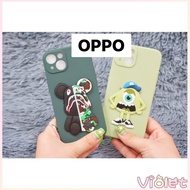Violet TPU Mobile Phone Case Solid Color Pastel Cartoon Character Model OPPO A52020 A92020 A3S A15 A54 RENO5 F11 F9 A31 2020 103