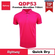 【PREMIUM】 RIGHTWAY Baju Polo Tshirt Jersey Microfiber Berkolar Lelaki Murah QDP53 MAGENTA