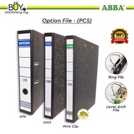 Option A4 2D Ring File Lever Arch File 404 / Wire Clip / 1001 -(PCS) Document File Folder Fail Folde