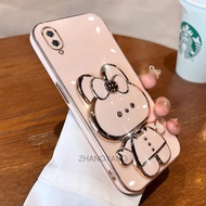 เคสสำหรับ Vivo Y91c Y1s V11 Y93s Y93 Pro 1820 1804 1814 1815 V1818A V1818T ตัวชุบโลหะหรูหราซิลิโคน T