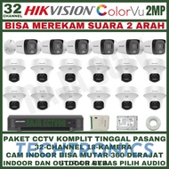 Techtronics | Hikvision cctv package 2mp colorvu 32 channel 18 camera two way audio 2 way ptz turbo 