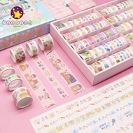 Lontime 100Rolls/Set Washi Tape Baru Kartun Gadis Hati Kecil Segar