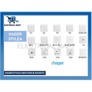 HAGER STYLEA SWITCHES & SOCKETS