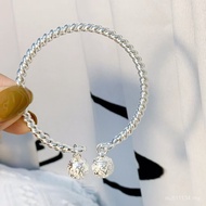 Gelang Terbuka Pasangan Gaya Kuno Istana Berganda Maksud Loceng Perak Tulen Loceng Satu Langkah 9999