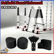 2 Pairs Round 6.8-8.5cm Type B 1.6x6.3cm Non-Slip Rubber Ladder Foot Cover
