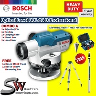 BOSCH OPTICAL LEVEL GOL26D PROFESSIONAL F.O.C TRIPOD & MEASURING ROD GOL 26D/GOL 26 D