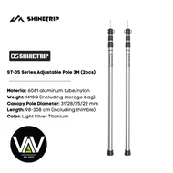 SHINETRIPST-05 Series Adjustable Pole 3M (2pcs)