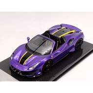 DINOMDOEL DM 1/18 Ferrari 488 PISTA SPIDER Black Base Purple 2380 FPS003B