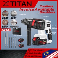 XTITAN 988VF Cordless Rotary Hammer Drill Heavy Duty Cordless Impact Hammer Drill Electric Hammer Dr