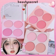 24h Shipping [gift]auyk 4 Colors Blush Palette Oil Control Waterproof Cosmetics Matte Low Saturated 