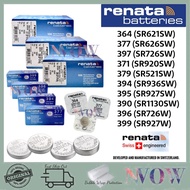 Renata 364 377 396 399 395 397 371 379 394 390 SR626SW SR621SW SR726W SR927W SWISS 1.55V Battery