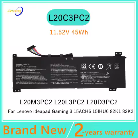 L20C3PC2 L20M3PC2 L20D3PC2 Laptop battery For Lenovo Ideapad Gaming 3 15ACH6 15IHU6 82K1 82K2 for Le