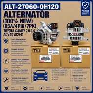 ALTERNATOR  NEW TOYOTA CAMRY 2.0 2.4 ACV40 ACV41 (85A) 4PIN 7PK 27060-0H120