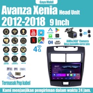 田For Avanza Xenia 2012-2018Bu6+64G Head Unit Android 14 Car 9inch IPS Screen Including Frame PNP Soc