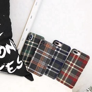 ready stock iPhone 6 6s plus iPhone 7 plus iPhone 8 plus X Case fashion plaid case