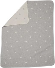 David Fussenegger Baby Blanket Juwel 'Hearts Allover 70 x 90 cm Felt Light Grey