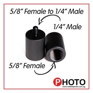 Red Dot Photo 5/8" Female to 1/4" Male Adaptor Aluminium Screw Adaptor in Black